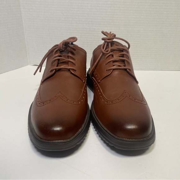 Cole Haan Grand + Leather Wingtip Oxford Brown Mens Shoes size 9.5 - Picture 2 of 11
